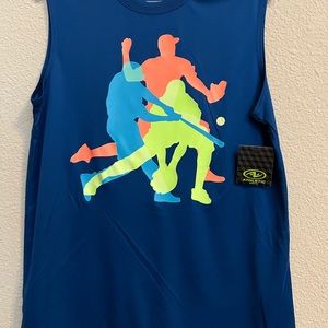 Athletic Works Boys Blue Graphic Tank Top Cool Casual Sporty Looking For Summer.